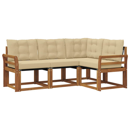 Utomhussoffset 4 st Naturlig och Beige