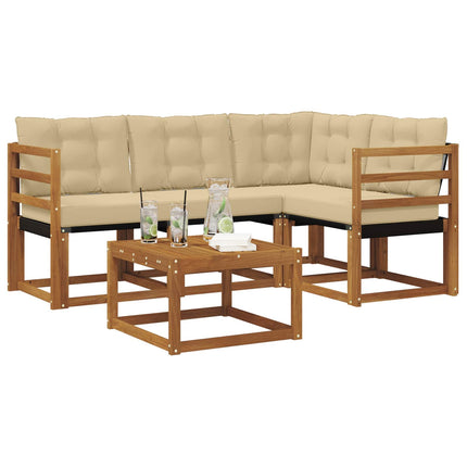 Utomhussoffset 5 st Naturlig och Beige