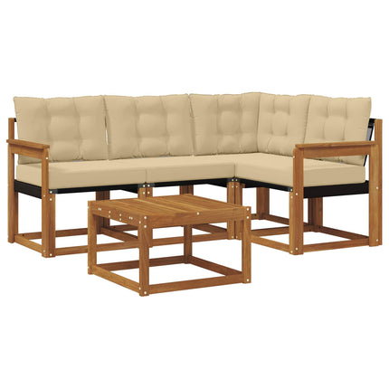 Utomhussoffset 5 st Naturlig och Beige