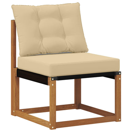 Utomhussoffset med kudde 5 pcs Naturlig och Beige