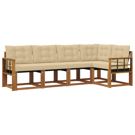 Utomhussoffset 5 st Naturlig och Beige