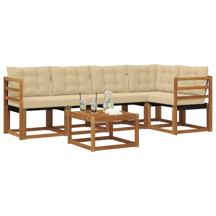 Utomhussoffset 6 st Naturlig och Beige
