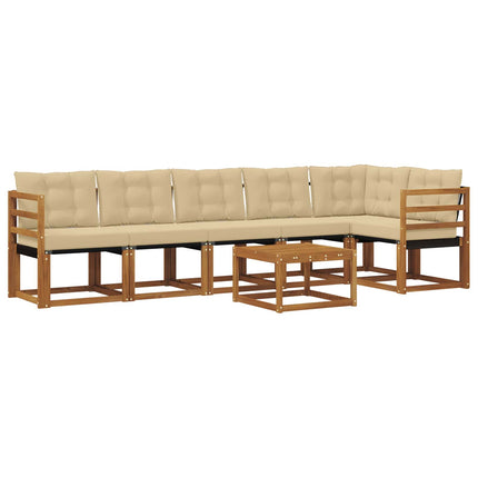 Utomhussoffset 7 st Naturlig och Beige