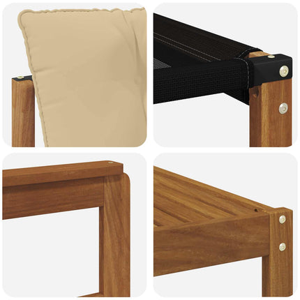 Utomhussoffset med kudde 7 pcs Naturlig och Beige