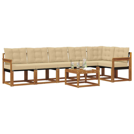 Utomhussoffset 7 st Naturlig och Beige