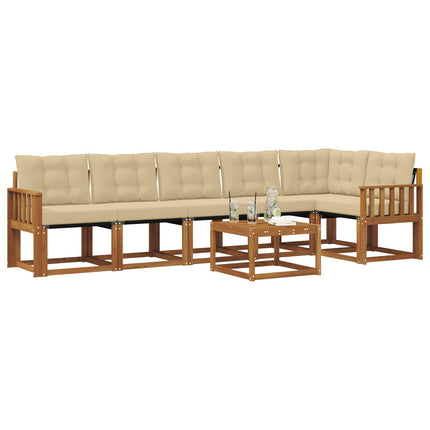 Utomhussoffset 7 st Naturlig och Beige