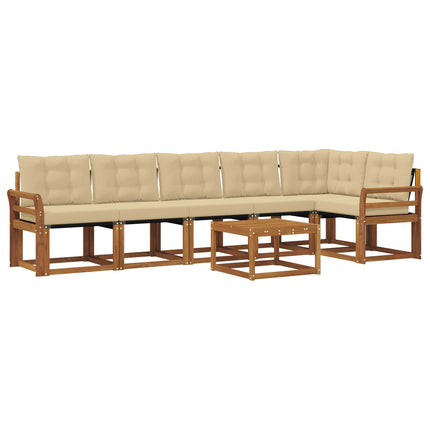 Utomhussoffset 7 st Naturlig och Beige
