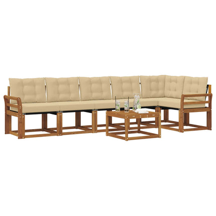 Utomhussoffset 7 st Naturlig och Beige