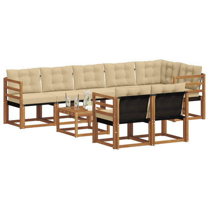 Utomhussoffset 9 st Naturlig och Beige