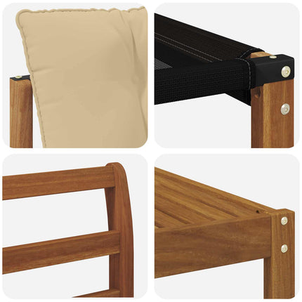 Utomhussoffset med kudde 7 pcs Naturlig och Beige
