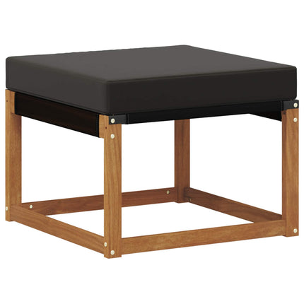 Utomhussoffset med kudde 7 pcs Naturlig och svart