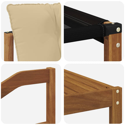 Utomhussoffset med kudde 7 pcs Naturlig och Beige