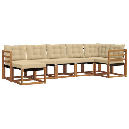 Utomhussoffset 7 st Naturlig och Beige