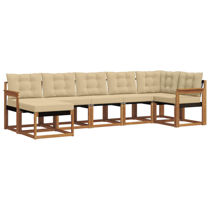 Utomhussoffset 7 st Naturlig och Beige