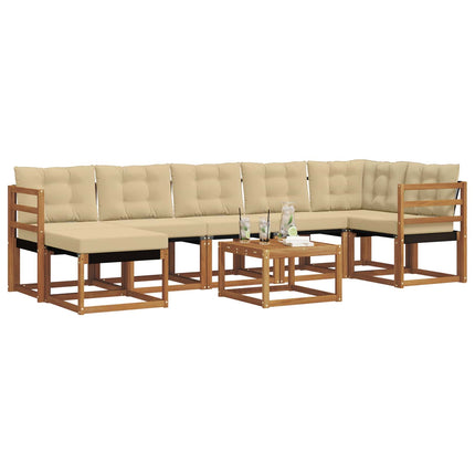 Utomhussoffset 8 st Naturlig och Beige