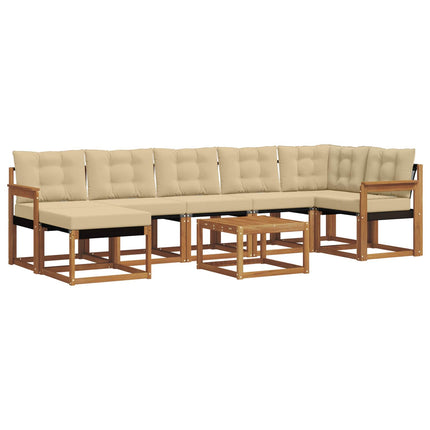 Utomhussoffset 8 st Naturlig och Beige
