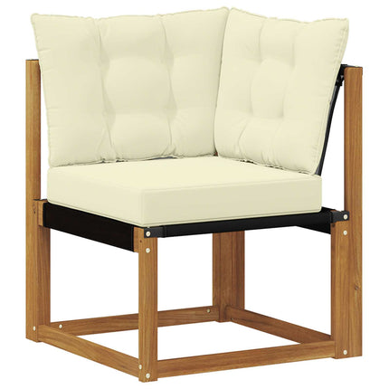 Utomhussoffset med kudde 8 pcs Naturlig och Grädde