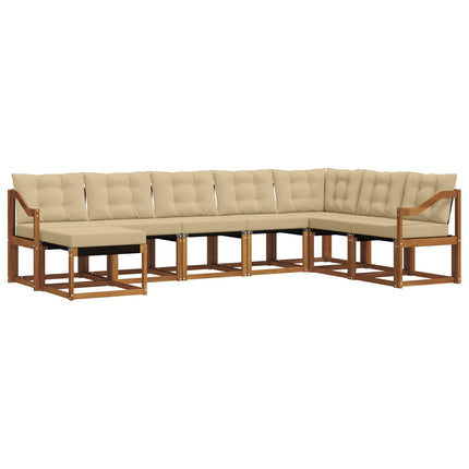 Utomhussoffset 8 st Naturlig och Beige