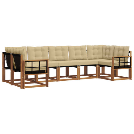 Utomhussoffset 7 st Naturlig och Beige