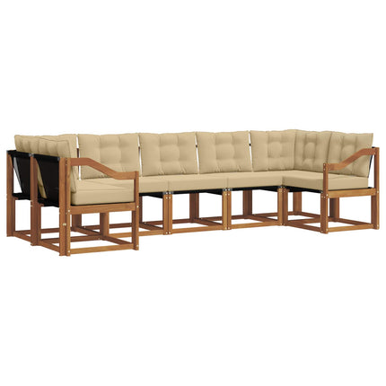 Utomhussoffset 7 st Naturlig och Beige