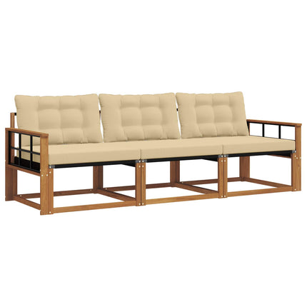 Utomhussoffset 3 st Naturlig och Beige