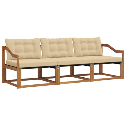 Utomhussoffset 3 st Naturlig och Beige
