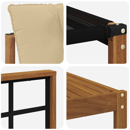 Utomhussoffset med kudde 8 pcs Naturlig och Beige