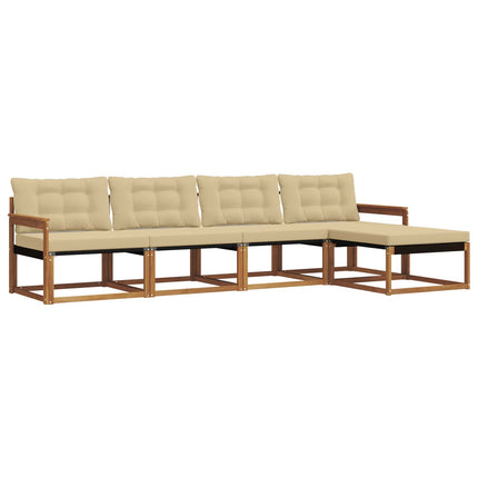 Utomhussoffset 5 st Naturlig och Beige