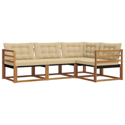 Utomhussoffset 4 st Naturlig och Beige