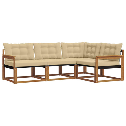 Utomhussoffset 4 st Naturlig och Beige