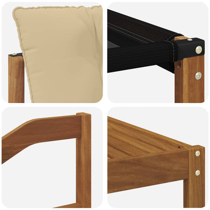 Utomhussoffset med kudde 5 pcs Naturlig och Beige
