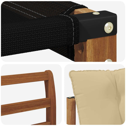 Utomhussoffset med kudde 5 pcs Naturlig och Beige