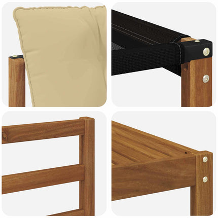 Utomhussoffset med kudde 6 pcs Naturlig och Beige