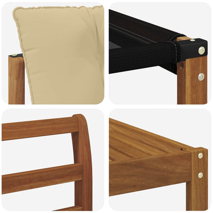 Utomhussoffset med kudde 6 pcs Naturlig och Beige