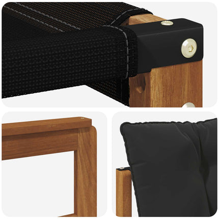 Utomhussoffset med kudde 7 pcs Naturlig och svart