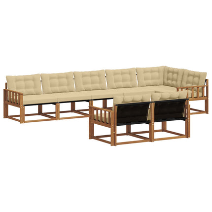 Utomhussoffset 8 st Naturlig och Beige