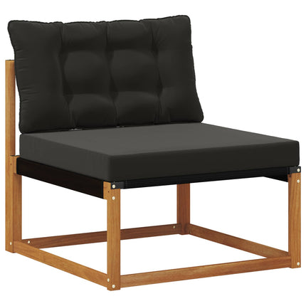 Utomhussoffset 22 pcs Naturlig och svart Massivt Akaciaträ