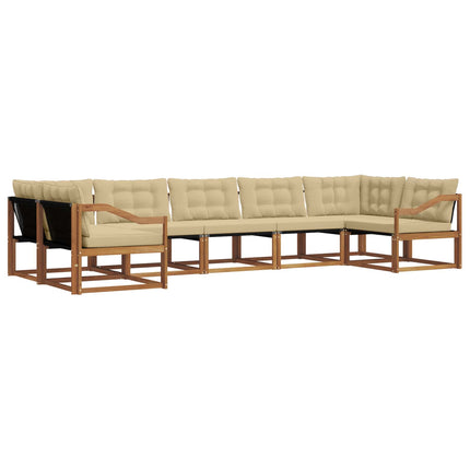 Utomhussoffset 7 st Naturlig och Beige