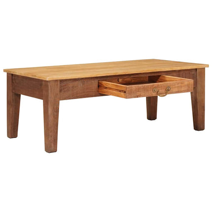 Kaffeebord med låda Brun 110 x 55 x 40 cm Massivt mangoträ