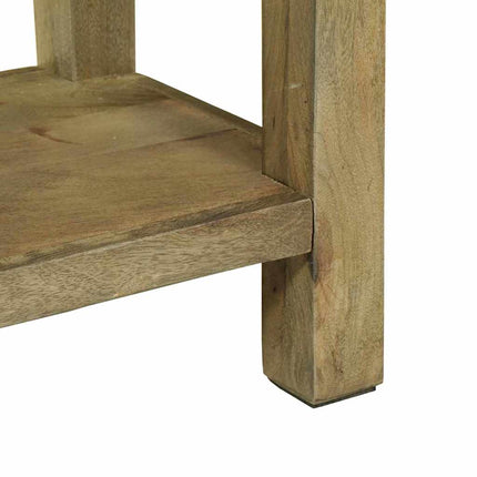 Konsolbord Naturlig grå 110 x 30 x 80 cm Massivt mangoträ