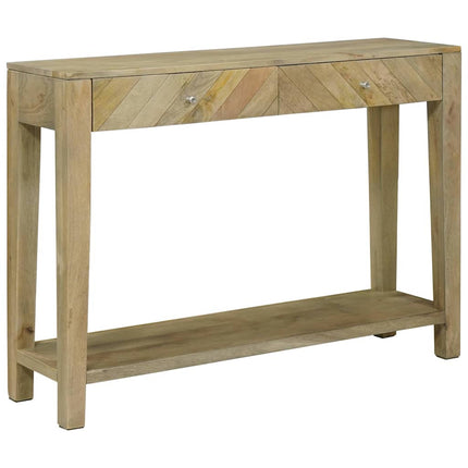 Konsolbord Naturlig grå 110 x 30 x 80 cm Massivt mangoträ