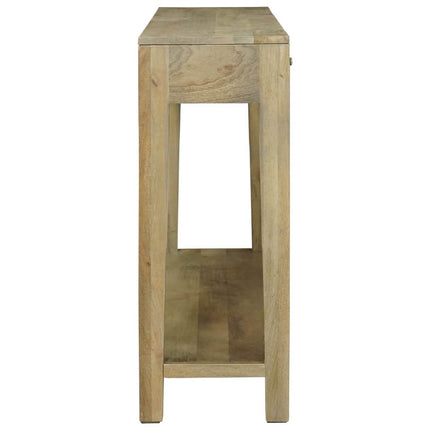 Konsolbord Naturlig grå 110 x 30 x 80 cm Massivt mangoträ