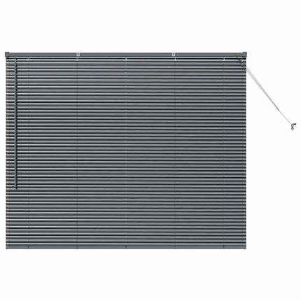 Persienner Mörkgrå 130 x 155 cm Aluminium