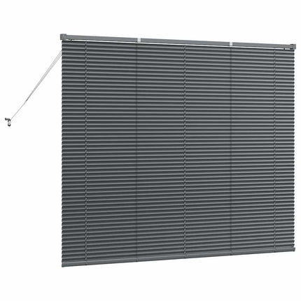Persienner Mörkgrå 130 x 160 cm Aluminium