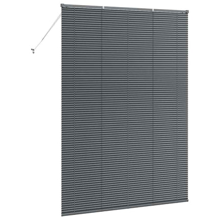 Persienner Mörkgrå 220 x 155 cm Aluminium
