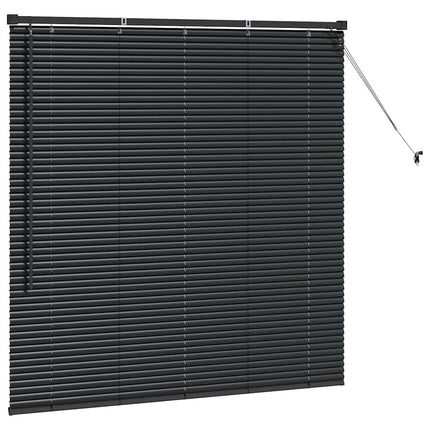 Persienner Svart 130 x 125 cm Aluminium