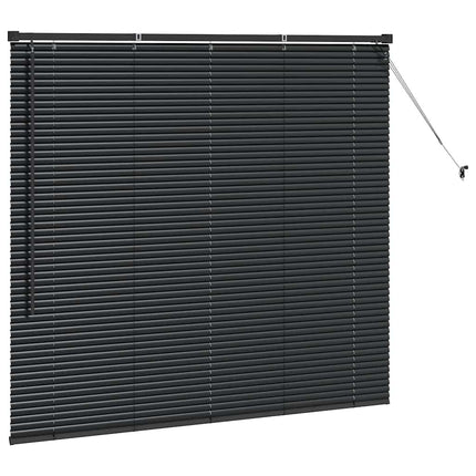 Persienner Svart 130 x 140 cm Aluminium