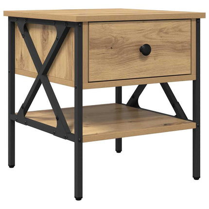 Sängbord artisan ek 40 x 42 x 45 cm Konstruktionsträ och metall