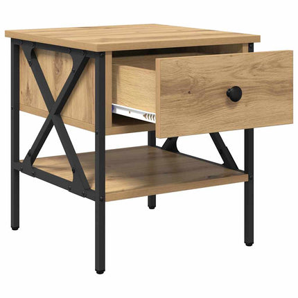 Sängbord med låda 2 pcs artisan ek 40 x 42 x 45 cm