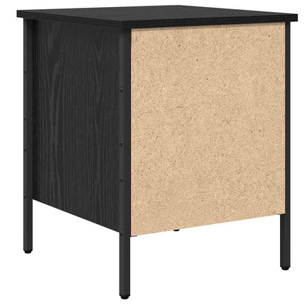 Sängbord Svart ek 40 x 42 x 50 cm Konstruktionsträ och metall